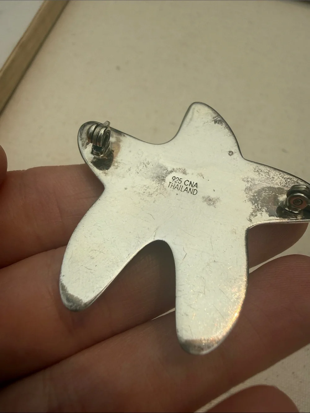 Sterling Silver 925 Thailand Starfish Brooch